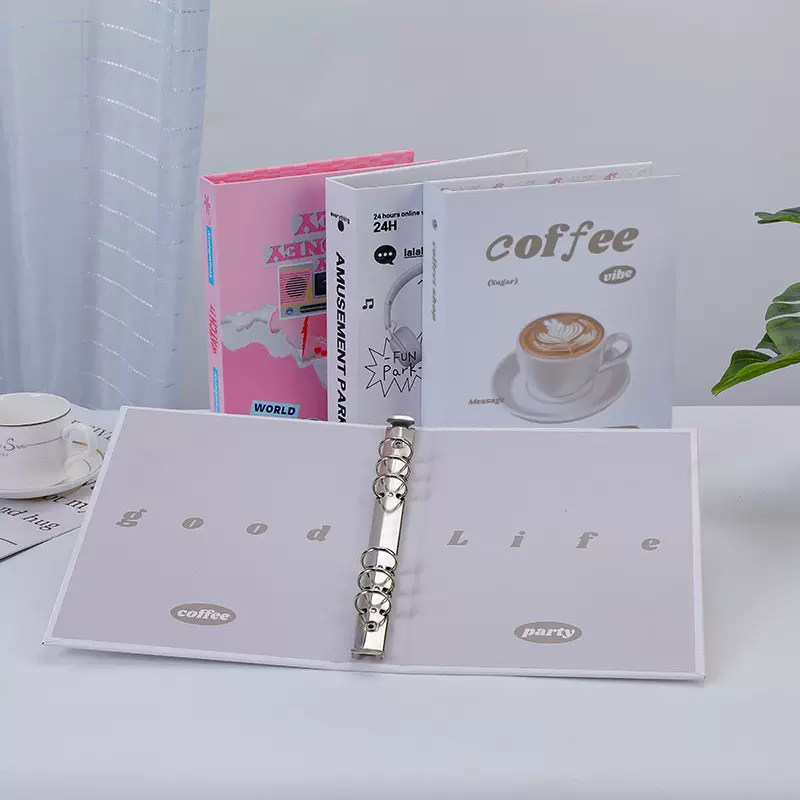 纸质活页插页创意收纳册6孔D型文件夹学生资料档案收集册卡册