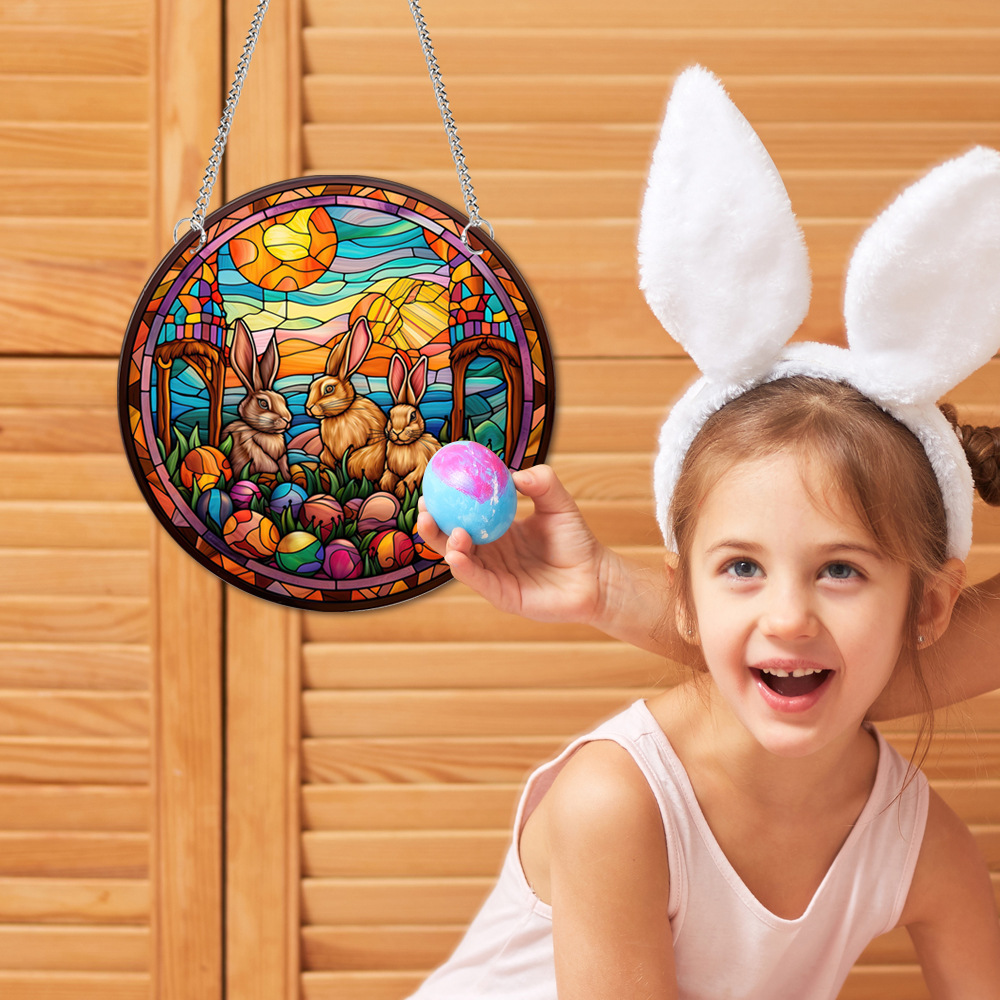 95g Weight pendant Home Textiles & Decor Type Acrylic Material Easter Festival Rabbit Pattern Casual, Elegant, Classical Style Easter Casual Elegant Classical Rabbit Arylic Party Supplies Decorations 87