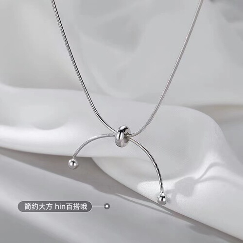 s925 sterling silver round bead adjustable anklet for women summer  new ins high-end ankle anklet light luxury niche
