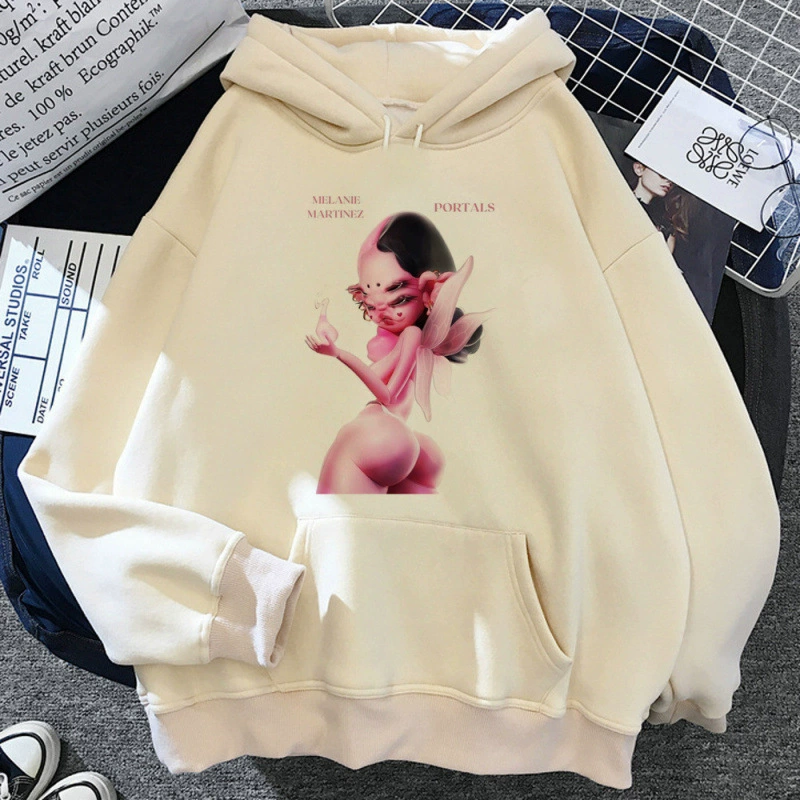 Флисовая толстовка с графикой (Melanie Martinez), свободный крой, капюшон, размеры S–XXXL