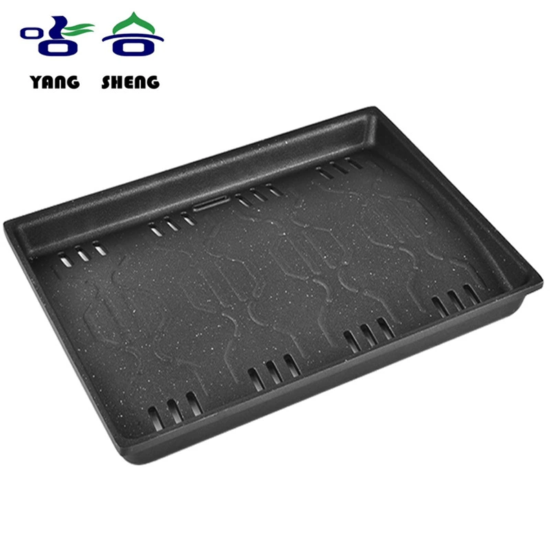 Korean-style barbecue square grill pan iron plate barbecue meat pan non-stick charcoal Maifan stone grill pot wholesale