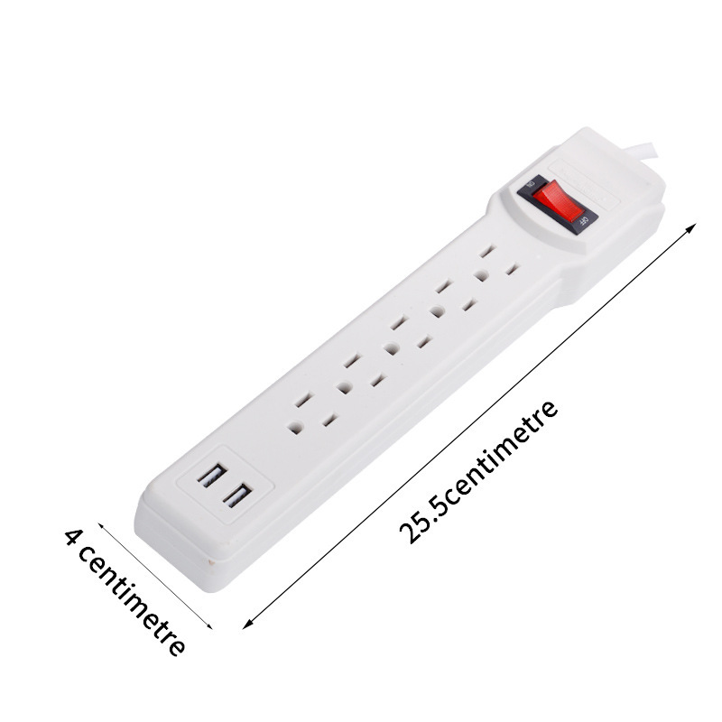 Estándar americano de estilo sudamericano enchufe dos enchufes planos y redondos USB-C carga TYPE-C conector placa de enchufe fila enchufe
