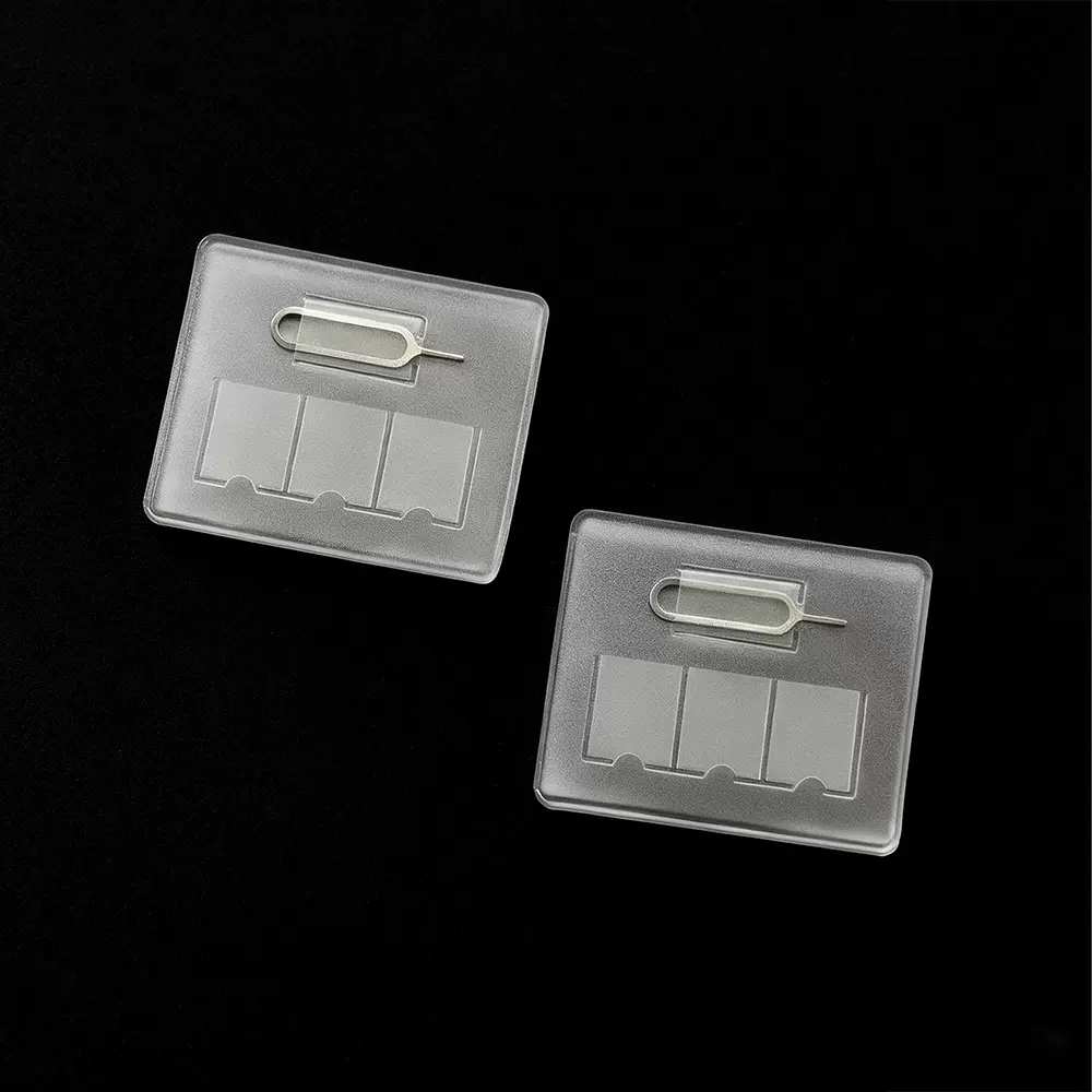 PVC sim卡夹id卡夹，塑料微纳sim卡套，带印刷徽标的sim卡袋