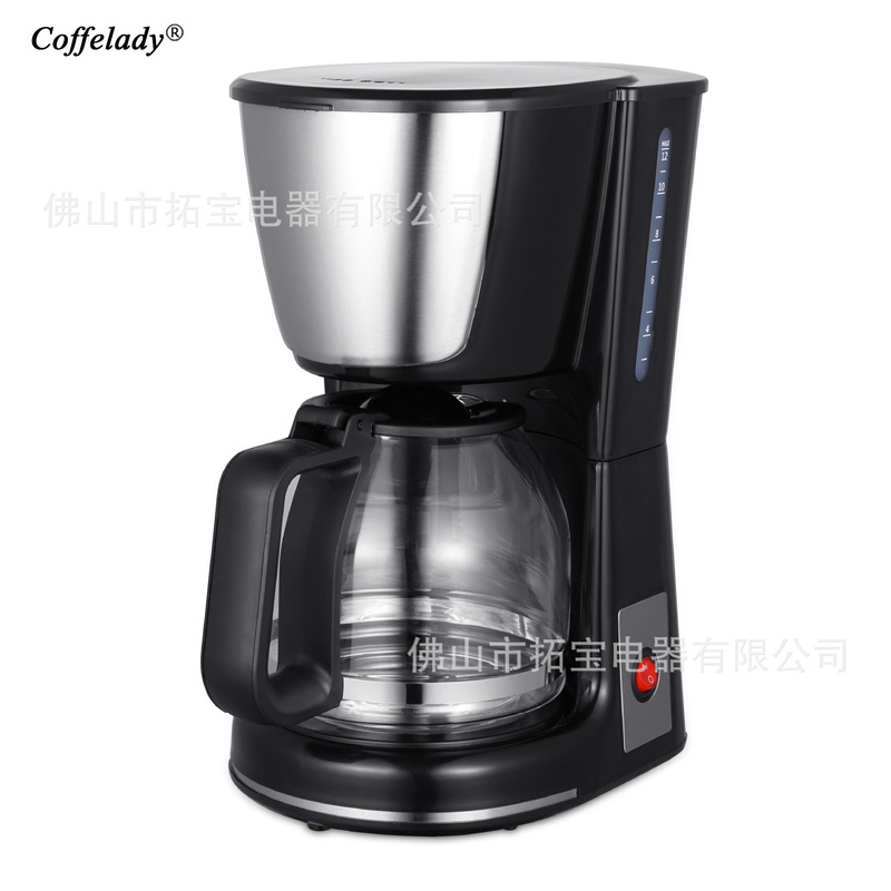Coffelady 1.8L Drip Coffee Machine Coffee Machine with Removable Accessories and Heat Preservation Function