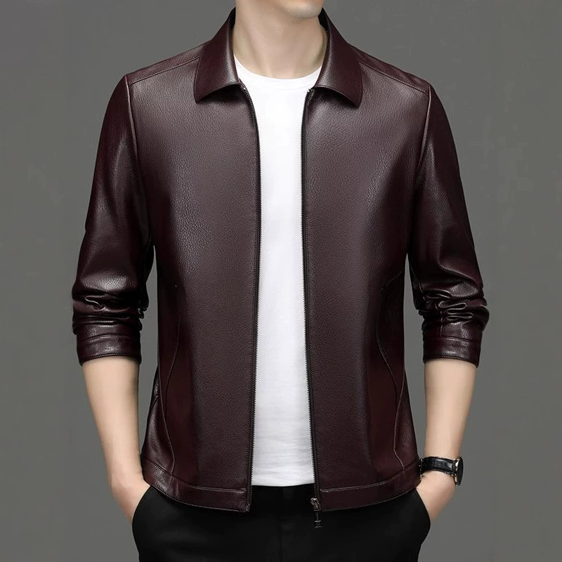 Пижак мужской из полиуретана в тренде, корейский стиль, slim fit, однослойный или из флиса