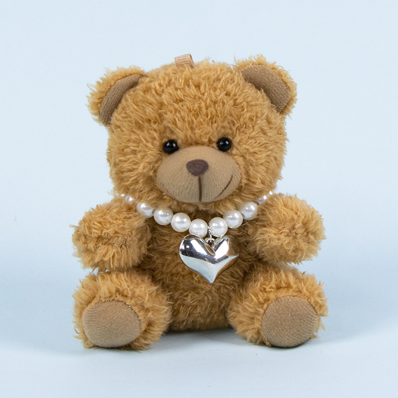 Lindo osito llavero colgante regalo creativo muñecas de peluche vestidas osito de peluche colgante de mochilas escolares para parejas