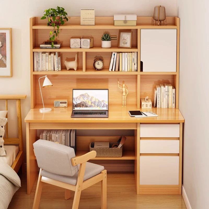 Письменный стол для дома, встроенный в книжную полку, компьютерный стол, простой стол для спальни, детский учебный письменный стол, офисный стол