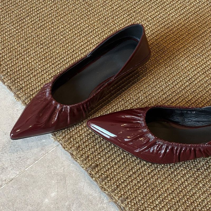 Lammfell-Version ~ Niche Dign, knackiger, spitzer Zehenbereich, Damenschuh, neuer Feenstil 2025, weiche Sohle, eleganter Oma-Look_voghion.com