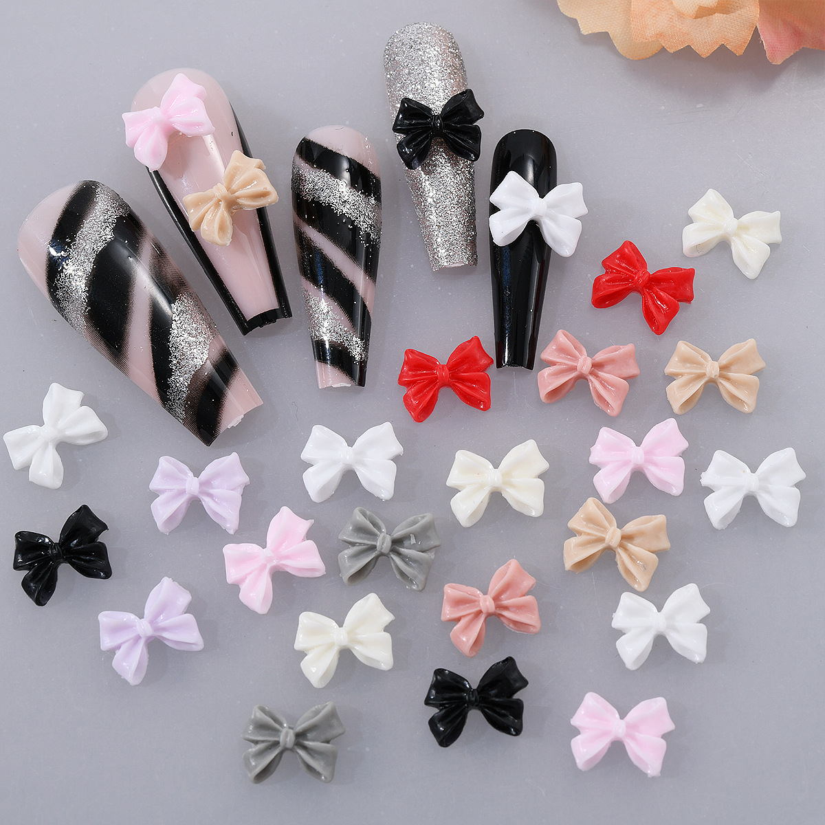 활 네일 아트 보석 여름 착용 네일 아트 조각 장식 3 차원 수지 네일 드릴 도매