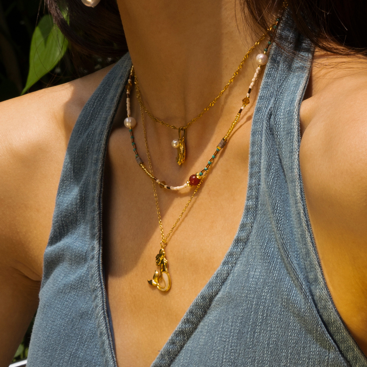 Collar de acero inoxidable de la UE y los Estados Unidos, collar de sirena de mar profundo de titanio, joyas transfronterizas no desvanecidas image 5