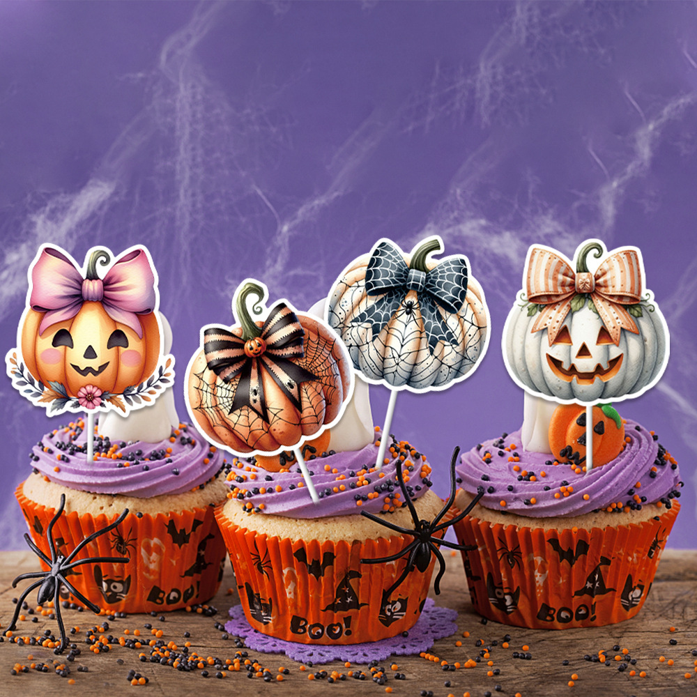 Decoración de la fiesta de Halloween transfronteriza Tarta de pastel Tarta de fiesta de cumpleaños Pumpkin Tarta pequeña para hornear Decoración de pastel