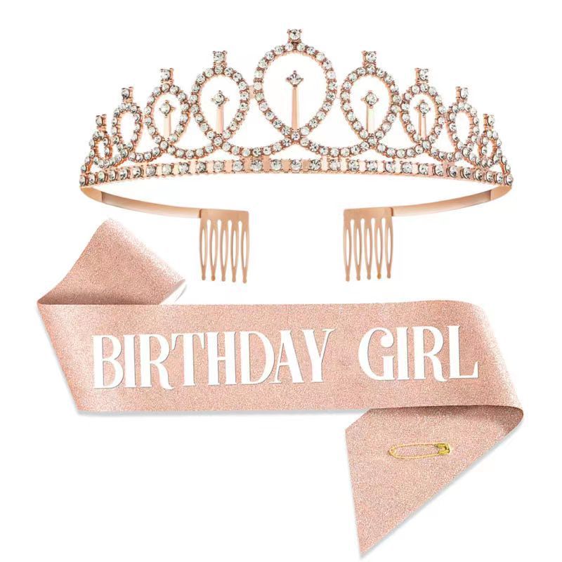 Fashion Crown Alloy Plating Inlay Rhinestones Crown 1 Piece