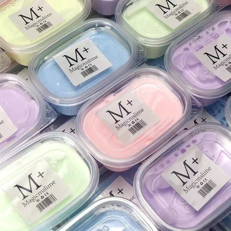 Nuevo barro rojo de arcilla ultra ligera mil seda barro slime hecho a mano diy macaron juguetes para niños goma de goma