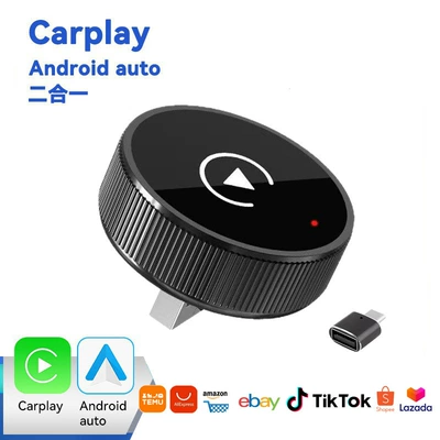 Auto 2-in-1 Car-Mounted Wired | Simsiz CarPlay və Android Auto