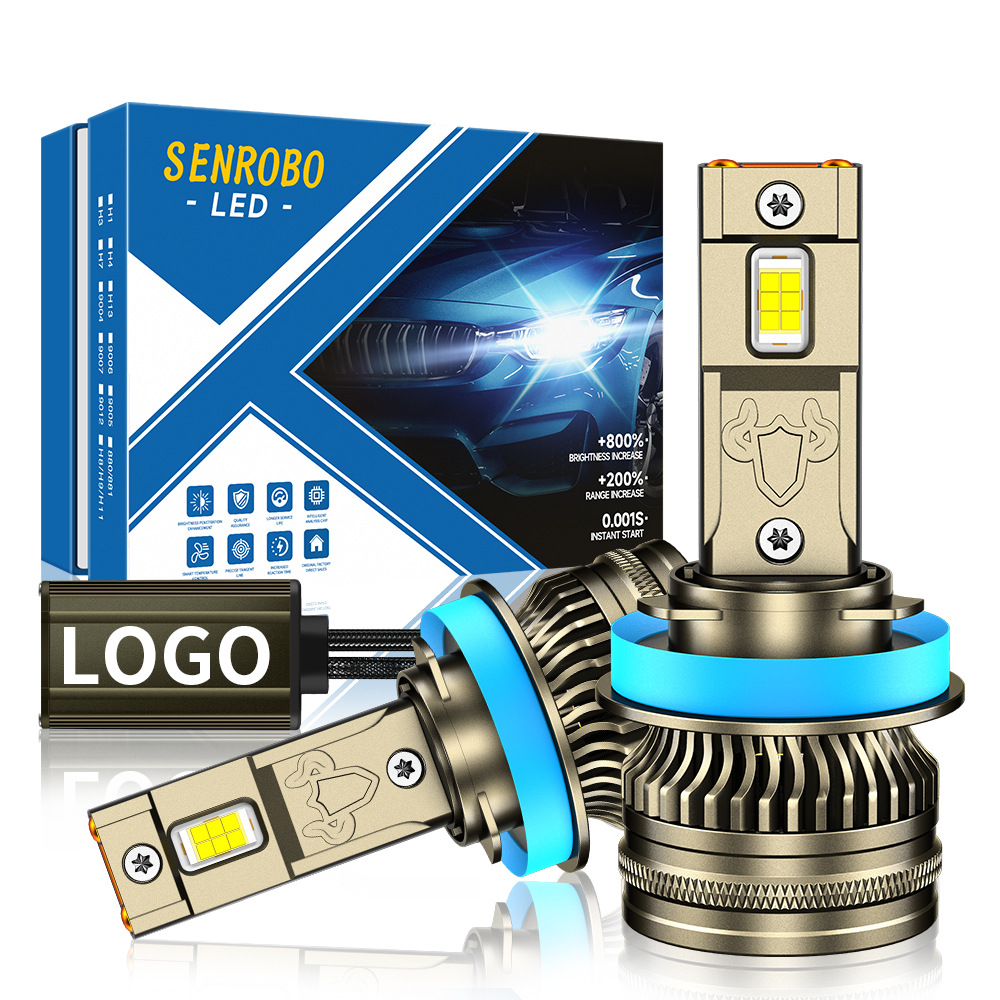 SENROBO vehículo especial condujo faro K16 doble tubo de cobre super brillante 110W faro H1H7H4H11