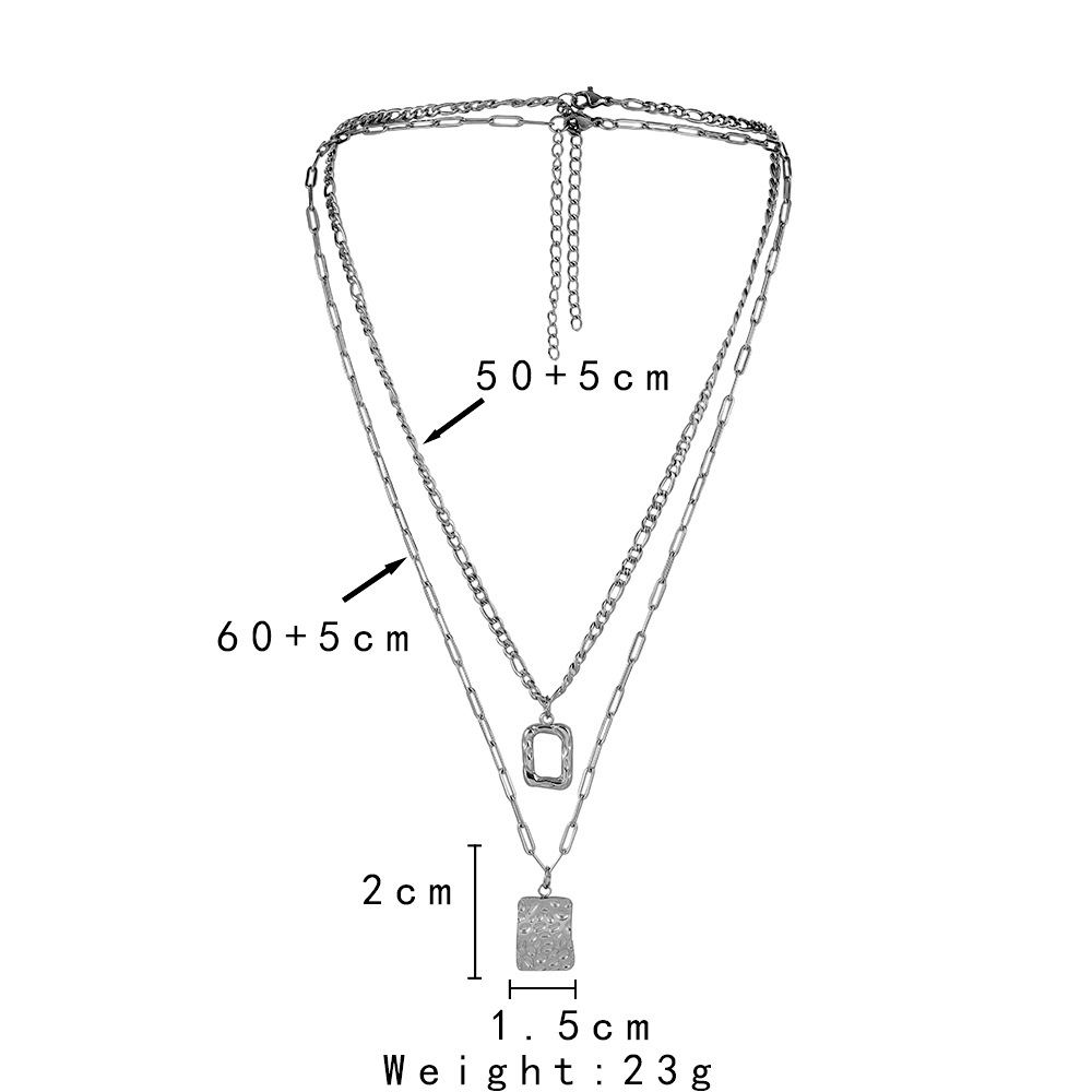 Montre homme polyvalente en acier inoxydable double couche, carrée et irrégulière, très populaire en Europe et aux États-Unis (vente transfrontalière)._voghion.com