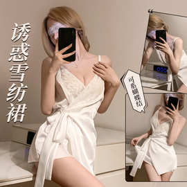 蜜链乐趣性感诱惑透明制服调情服装激情魅力女情趣内衣睡衣免脱