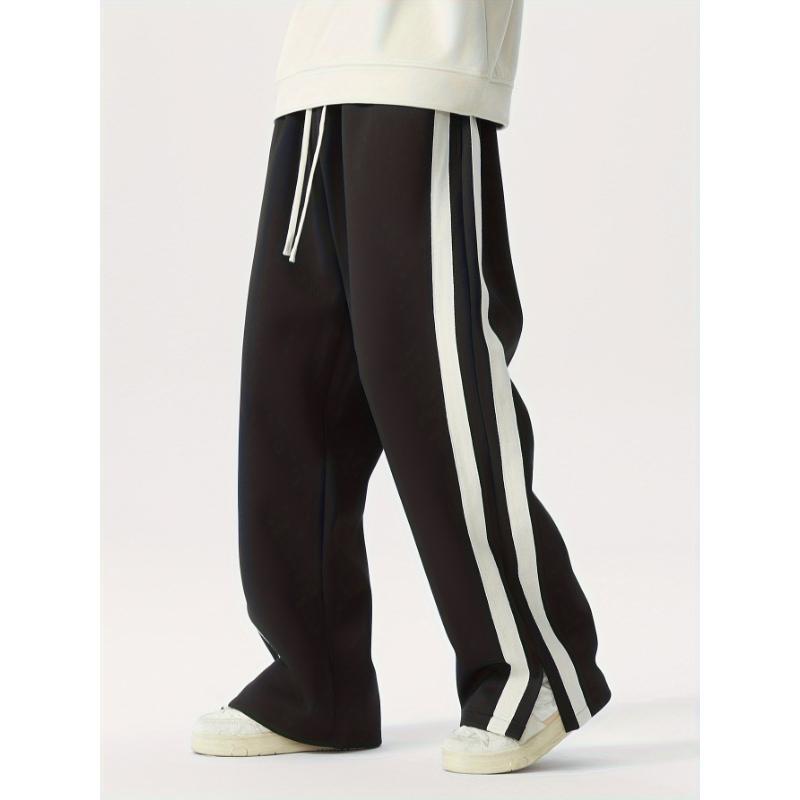 Lightweight Plus Size Men 's Casual Striped Joggers Loose Fit