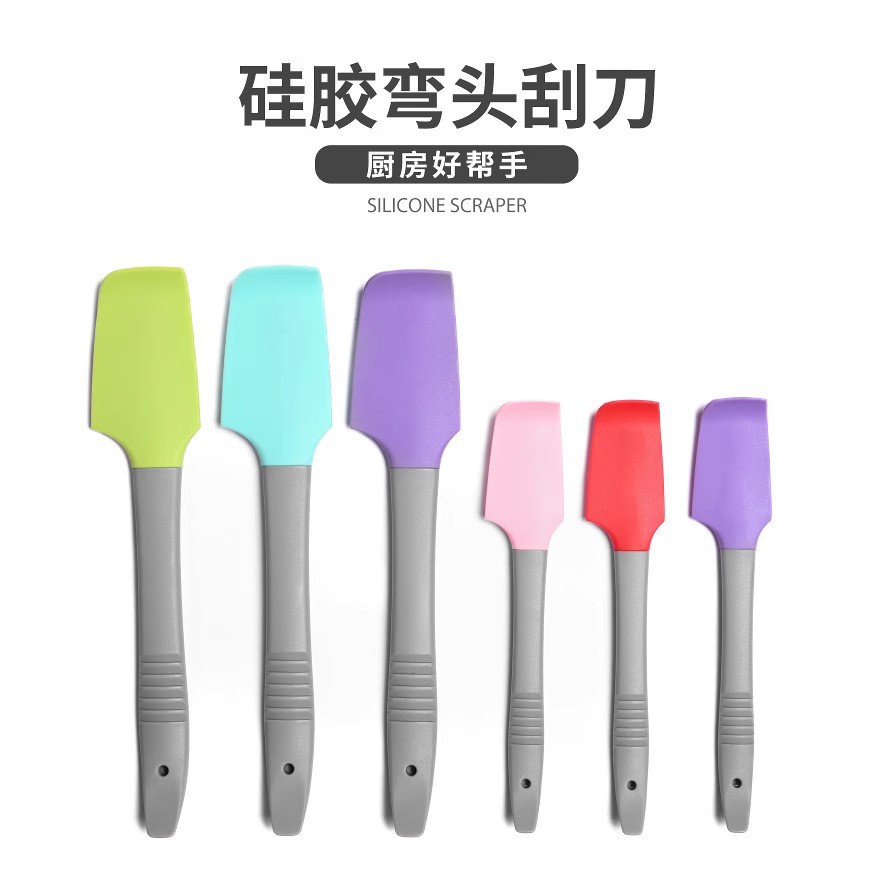 Amazon Large and Small All-In-One Silicone Spatula Butter Cream Mixing Knife Baking Tools Cake Spatula Wholesale