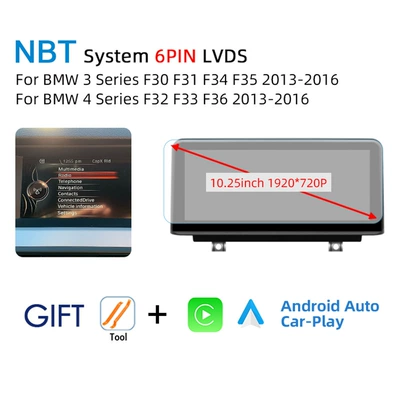 Linux-based central control system with large-screen navigation, suitable for upgrading the infotainment system in BMW 1, 2, 3, and 4 Series models (F30, F31, F33, F36) (Car display) - nbt-linux-1025inch-touch