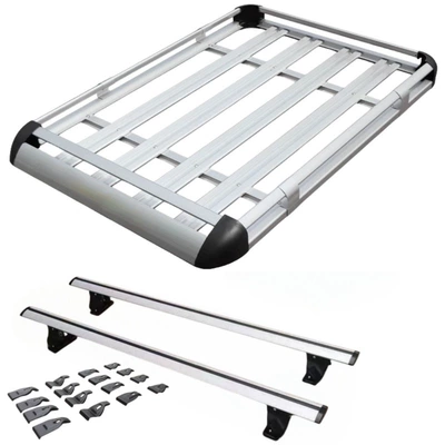 Crossbar Car Roof Rack Small Car Universal Roof Rack Sedan Modified Luggage Frame (Roof rack) - silver-double-layer-13-1m-tiger-claw-crossbar-rope-no-punching-required