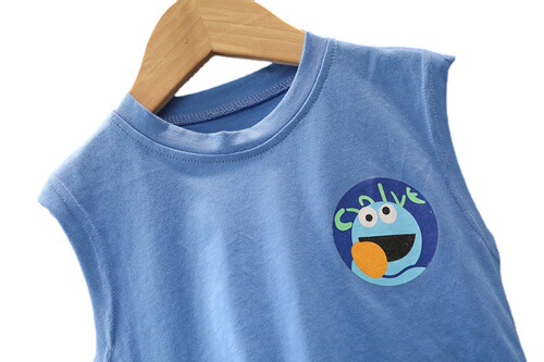 Boys Summer Vest Set  New Trendy Baby Style Boys Sleeveless Clothes Children Internet Celebrity Two-piece Set