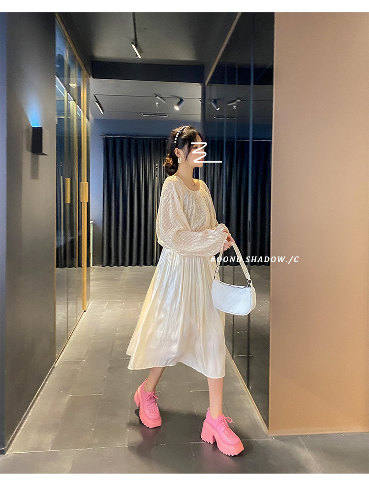 Sandal nữ cao gót đế xuồng da thật hở mũi buộc dây — màu đen, màu hồng, màu trắng ngà, màu vàng chi tiết 13