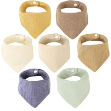 跨境亚马逊婴儿三角巾儿童吃饭围嘴宝宝口水巾纯棉婴儿a类批发