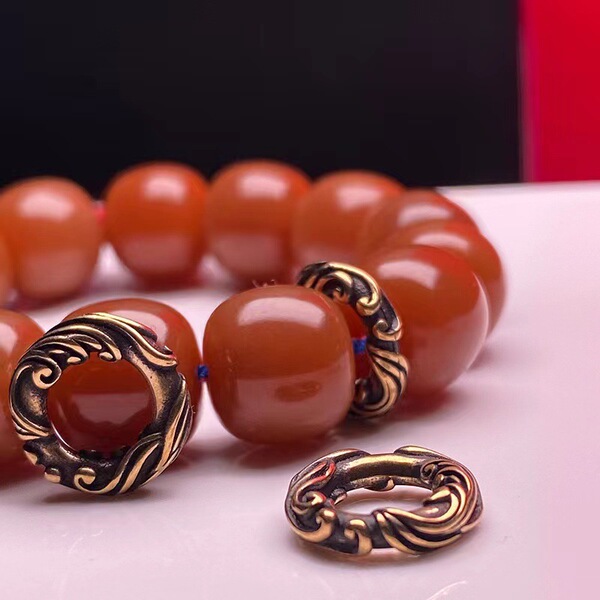 Bronze glossy golden brass accessories