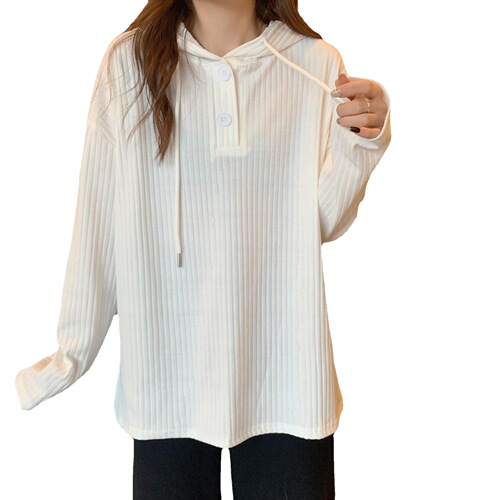 Women's Loose Fit Hooded Long Sleeve T-Shirt - 2025 New Design, Oversized, Unique Style, Slimming - Autumn Student Hoodie