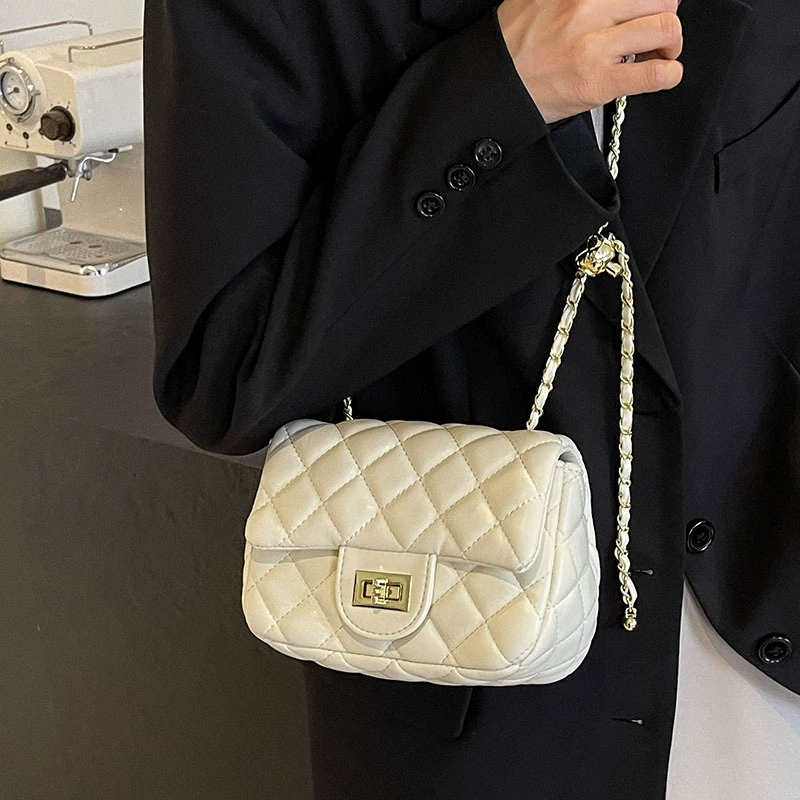 Модная сумка через плечо с цепочкой в корейском стиле, Chanel стиль, разные цвета