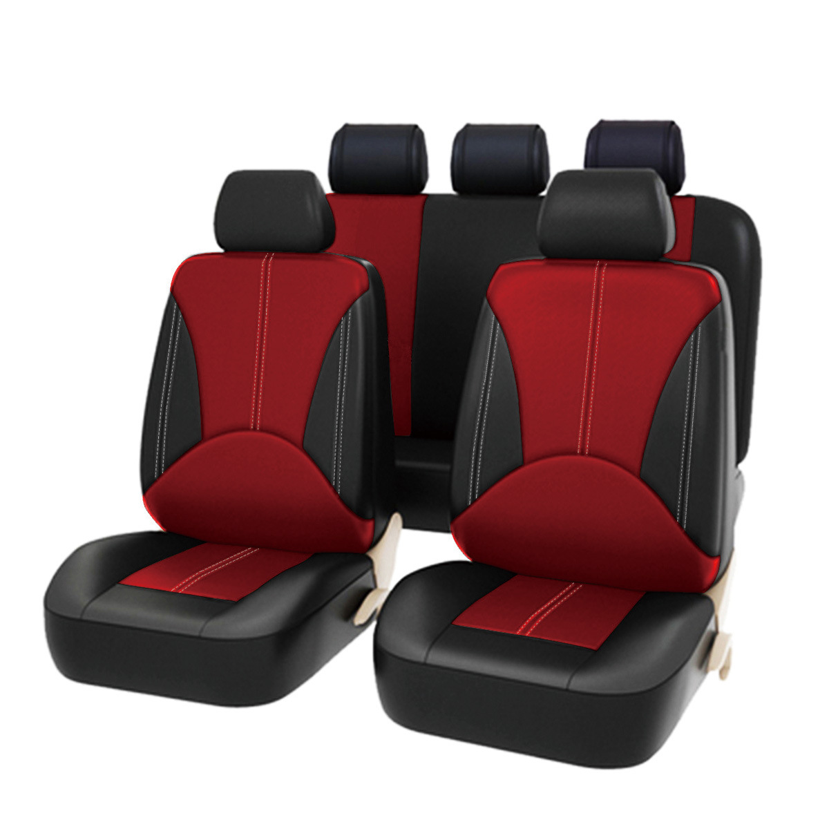 Fabricante ligero de lujo empalme de cuero personalidad tela general asiento cubierta resistente al desgaste suave y cómodo cojín de asiento de automóvil transpirable