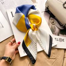 丝巾小方巾女春秋头巾发带护颈职业领巾百搭时尚洋气飘带围巾