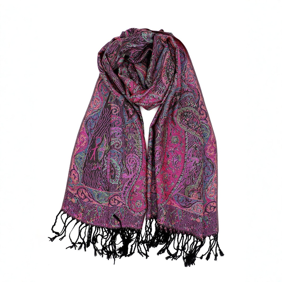 캐슈넛 도매 국경 간 아마존 자카드 스카프 여성용 파시미나 디자인 숄 여성용 스카프