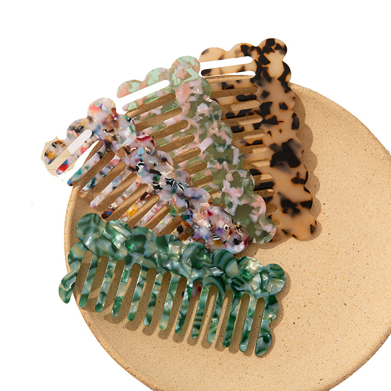 Xingyi celebridad de Internet Corea del Sur ins Placa de acetato anti-estática peine onda linda chica portátil peine del pelo