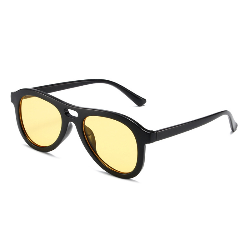Gafas de sol de doble viga para pilotos con personalidad europea y americana 2024 nuevas gafas de sol para exteriores al por mayor transfronterizas