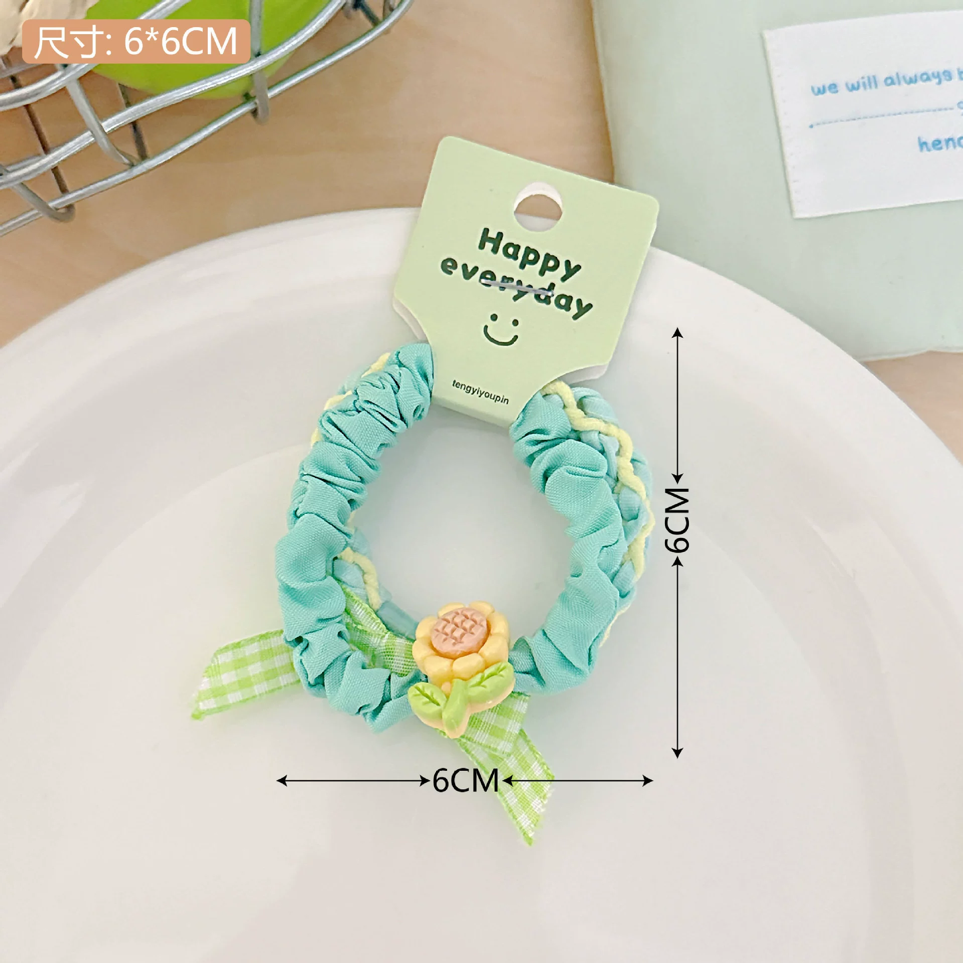 Cute hair accessory, elastic bangs, with little bears