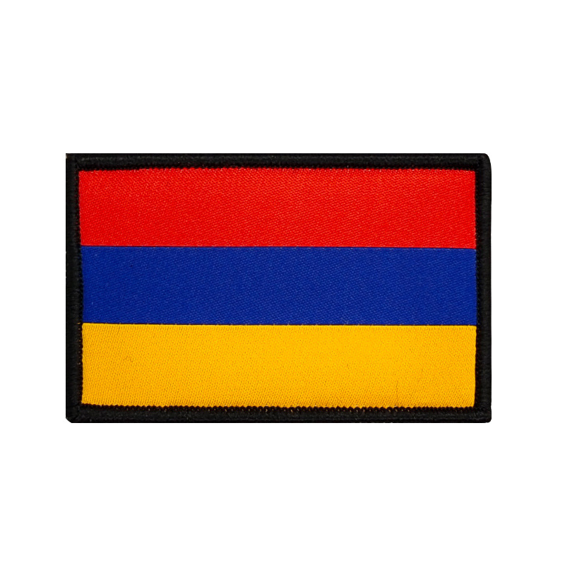 Bandera tejida Velcro sello bandera parche ropa mochila accesorios pegatinas de tela en stock suministro