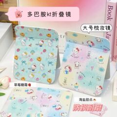 原创多巴胺kt折叠镜卡通高颜值防损耐家用卧室磨大号梳妆镜台式镜
