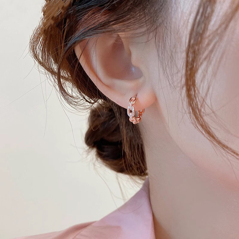 Rose Gold Earrings, New Popular Style, Summer Commuter Earrings, Light Luxury Niche Earrings, Unique Temperament Earrings for Women