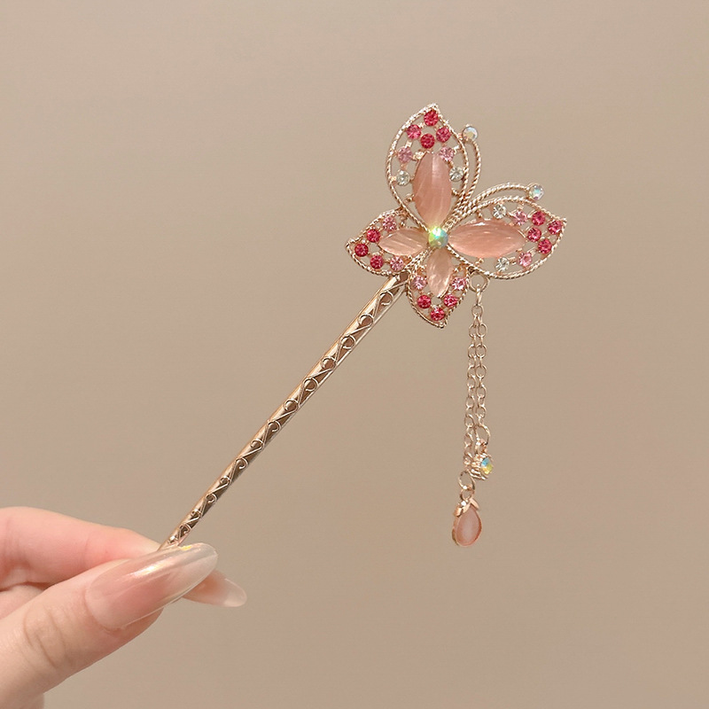 Nuevo estilo chino flor flange pinzas de cabello de mujer sensación de alto nivel detrás de la cabeza pinzas de cabello tocado antiguo vestido chino pinzas de cabello accesorios