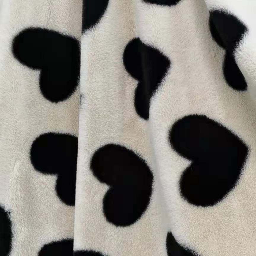 Ribera de piel de conejo sonriente galleta cuadrada estriada cuadrada imitación de piel de conejo ropa chaqueta juguete tela de peluche