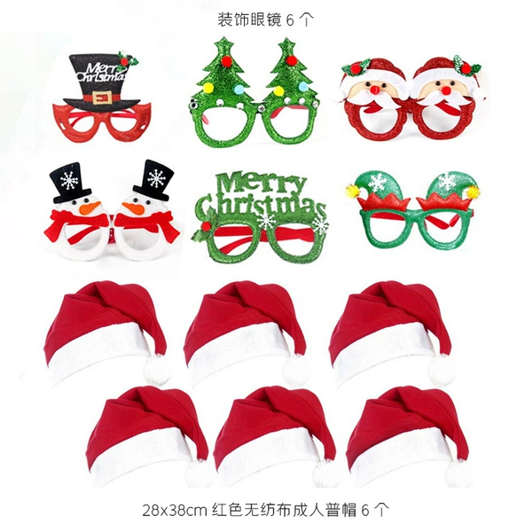 Glasses, red set, 38cm