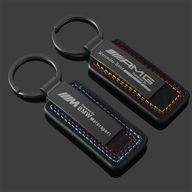 M Three-Color Sports Emblem Mercedes-Benz Amg Genuine Leather Carbon Fiber Pattern Car Modification Emblem Metal Keychain Ring Pendant M Three-Color Sports Emblem Mercedes-Benz Amg Genuine Leather Carbon Fiber Pattern Car Modification Emblem Metal Keychain Ring Pendant