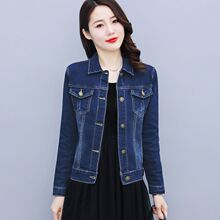 2025抖音网红春装新款牛仔衣大码弹力牛仔外套女短款百搭修身显瘦