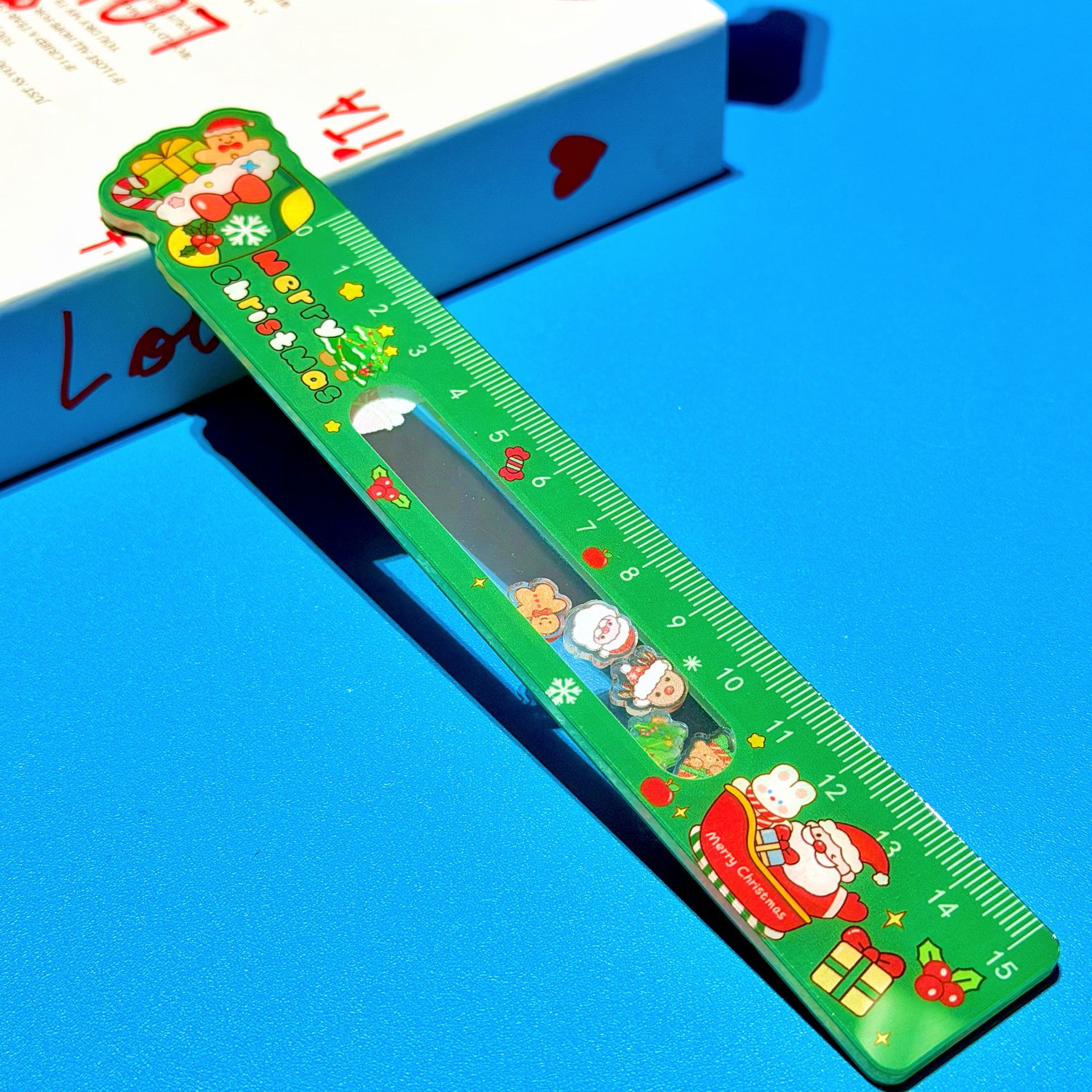 Regalos de Navidad reglas rectas de alto valor nominal reglas de 15cm reglas de dibujo de compresión reducida reglas de papelería para estudiantes de primaria