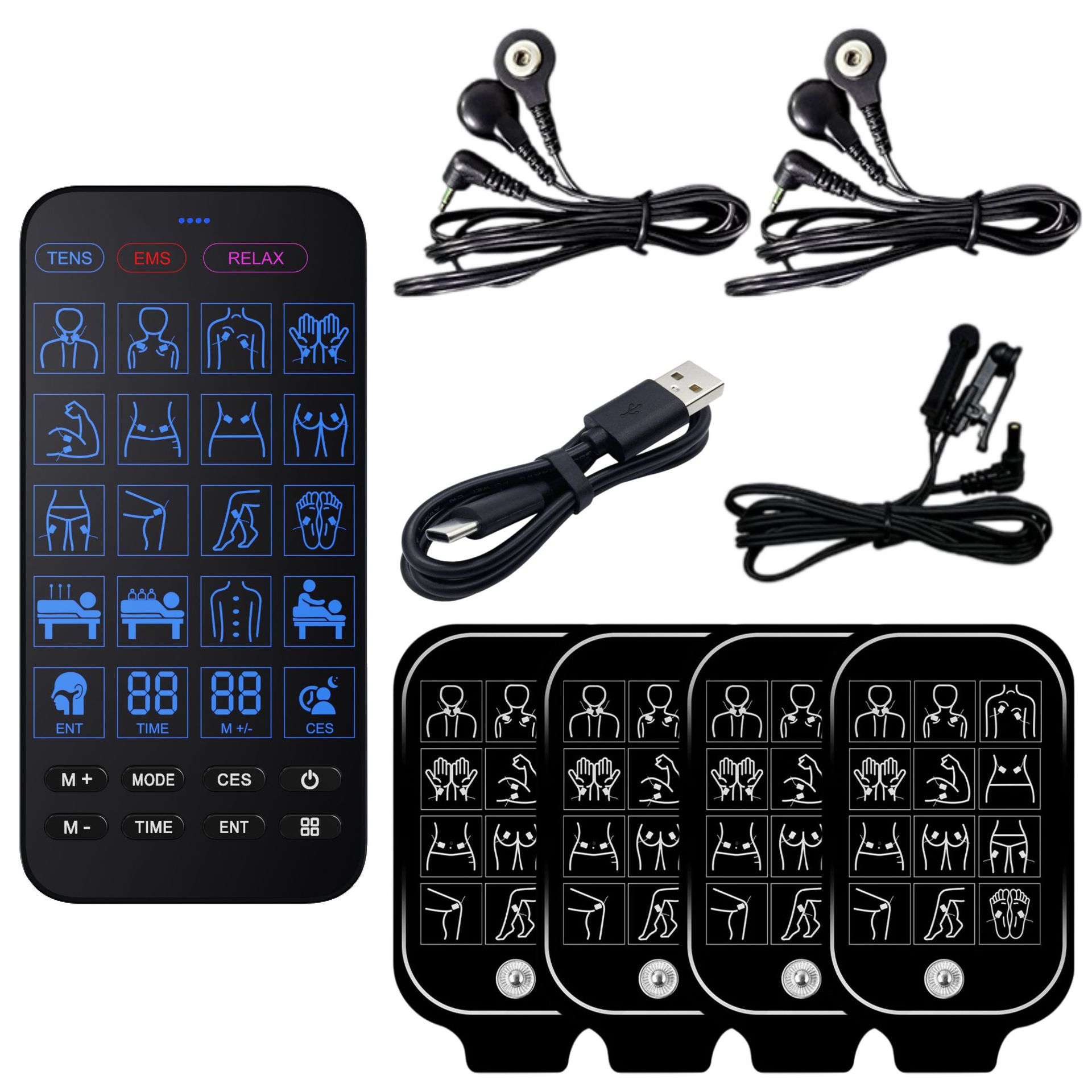 クロスボーダーデュアル出力 TENS 電気パルスマッサージャー EMS 刺激装置中低周波パルスマッサージ器具マッサージ