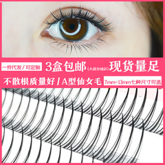 Fish tail eyelash extension single cluster natural segmented fairy demon hard wire lazy trilogy false eyelashes wholesale