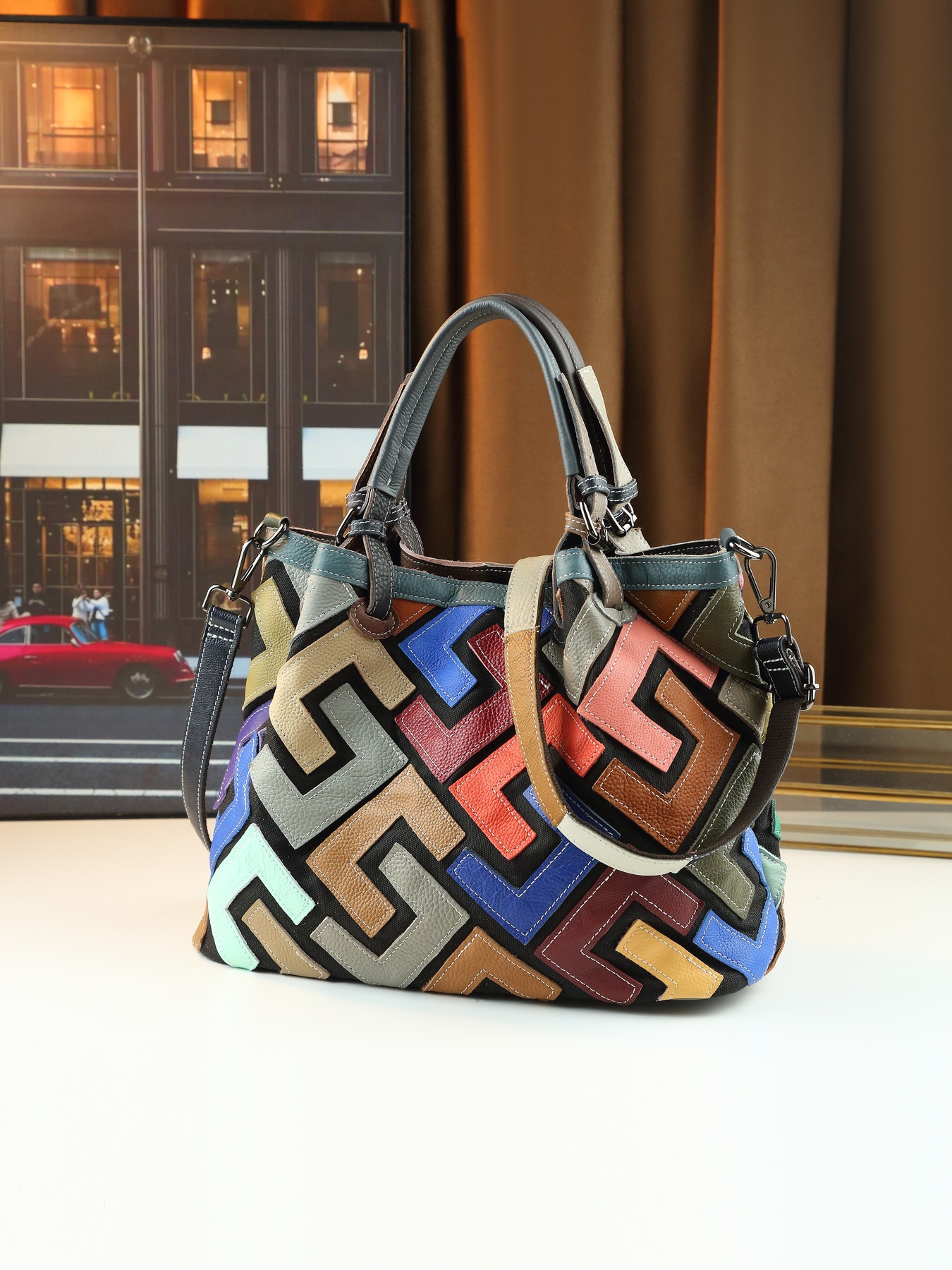 Retro Genuine Leather Crossbody Handbag For Women Shoulder Bag_voghion.com