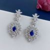 Fashionable earrings, silver 925 sample, European style, simple and elegant design